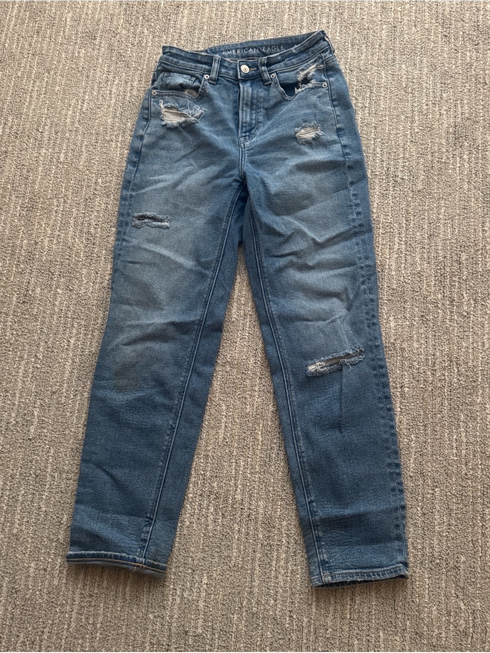 American Eagle Outfitters blue denim jeans with stitched waistband